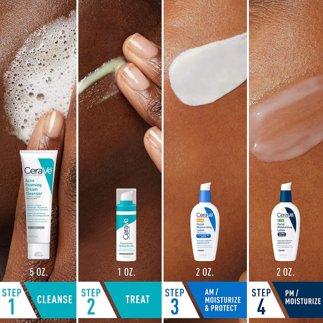CeraVe Skin Care Set for Acne and Breakouts Treatment
