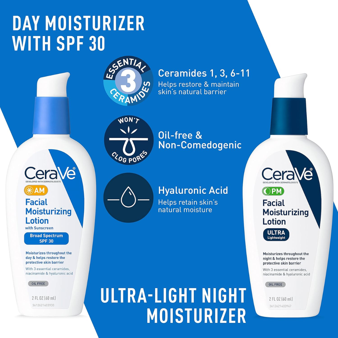 CeraVe Skin Care Set for Acne and Breakouts Treatment