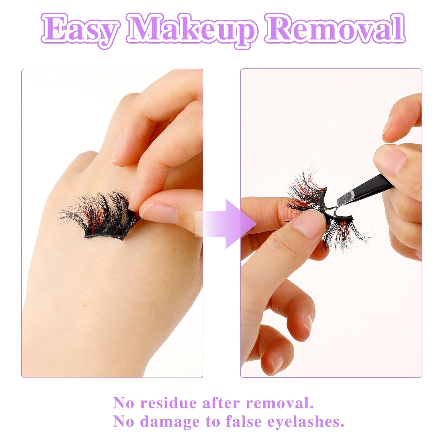 40pcs Self Adhesive Lash Strips For Fake Eyelashes, No Glue Needed, Waterproof, Reusable & Lasting Stickiness