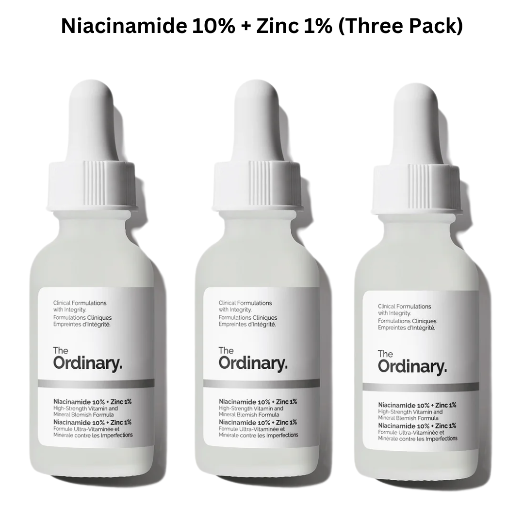 Niacinamide 10% + Zinc 1% Serum (3 Pack)