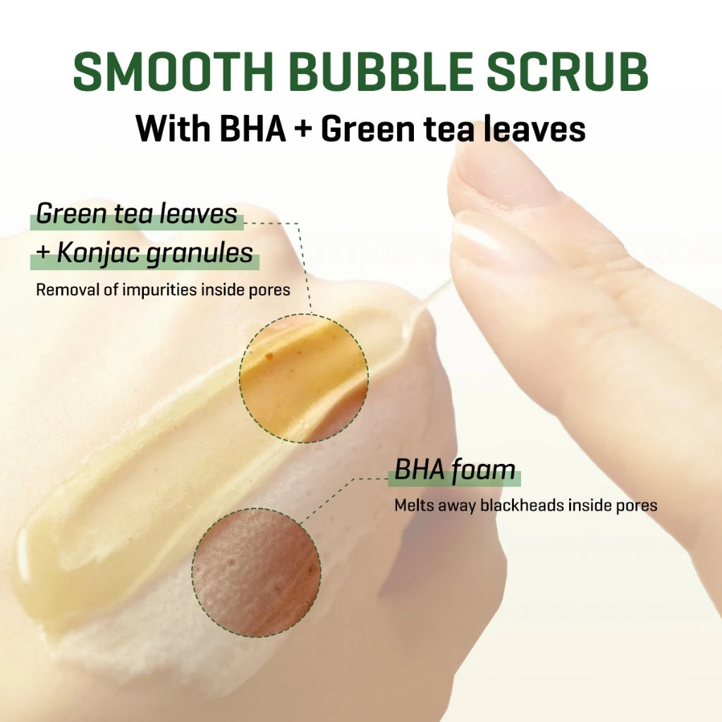 SOME BY MI Bye Bye Blackhead Green Tea Tox Bubble Mask Facial Cleanser
