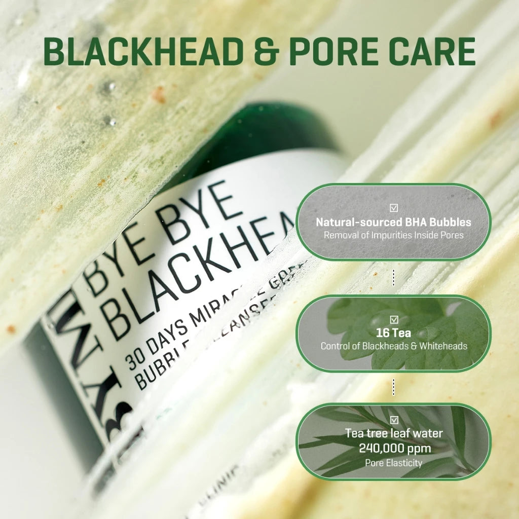 SOME BY MI Bye Bye Blackhead Green Tea Tox Bubble Mask Facial Cleanser