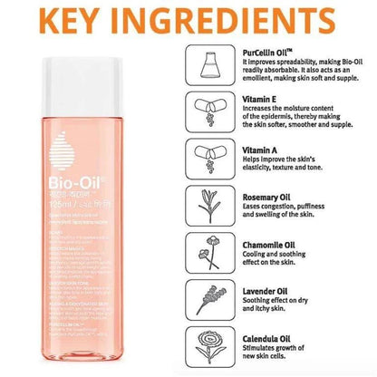 Bio-Oil Skincare Oil Stretch Marks Acne/Pimple Scar/Old/Scars Remover Removal Ageing Skin 200ML