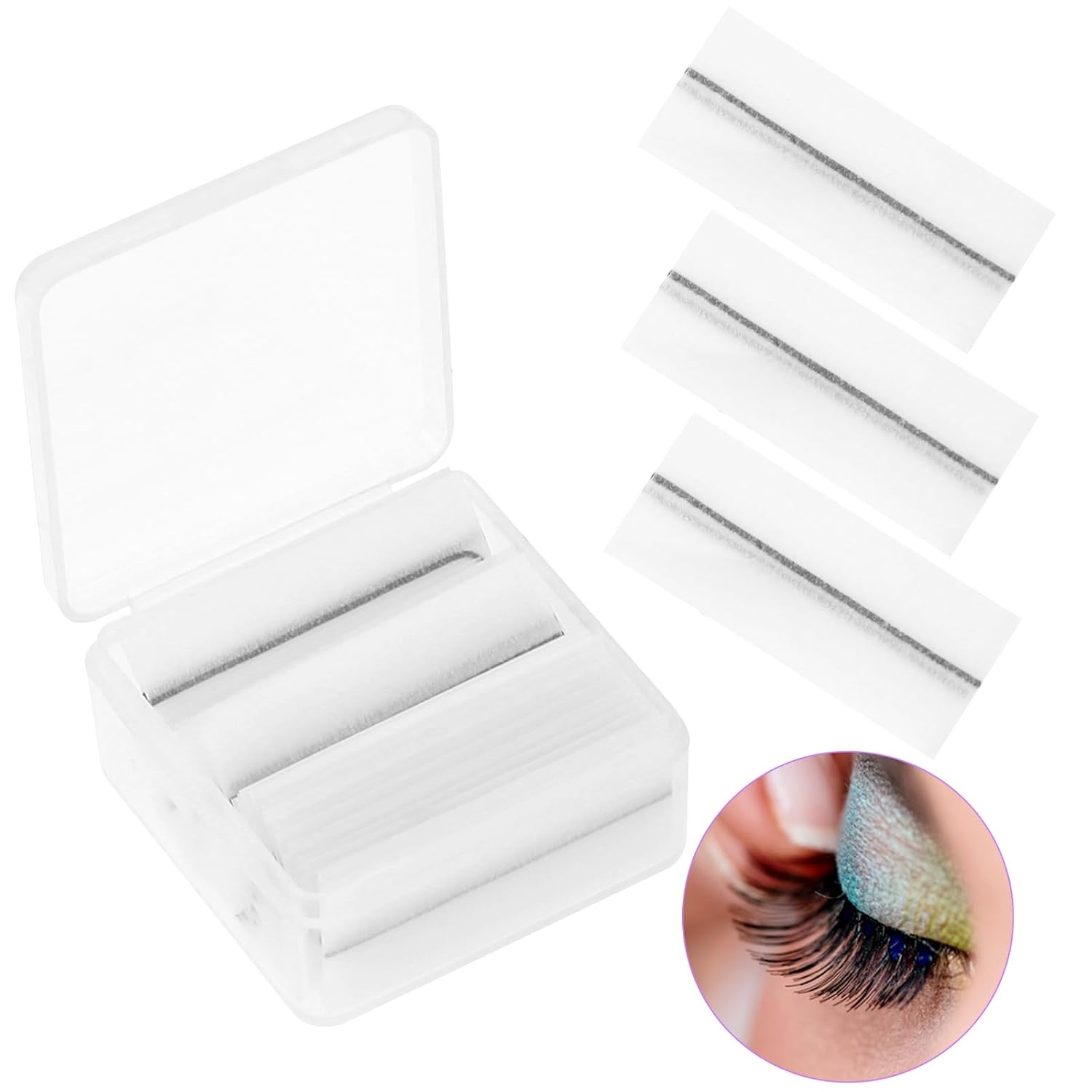 40pcs Self Adhesive Lash Strips For Fake Eyelashes, No Glue Needed, Waterproof, Reusable & Lasting Stickiness
