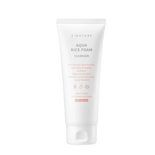S.NATURE AQUA RICE FOAM CLEANSER 160ml