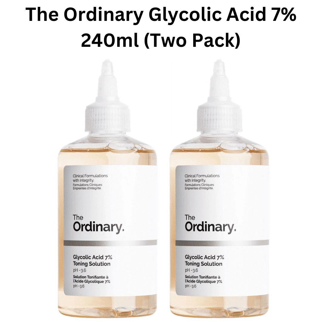 The Ordinary Glycolic Acid 7% Exfoliating Toner 240ml (Two Pack)