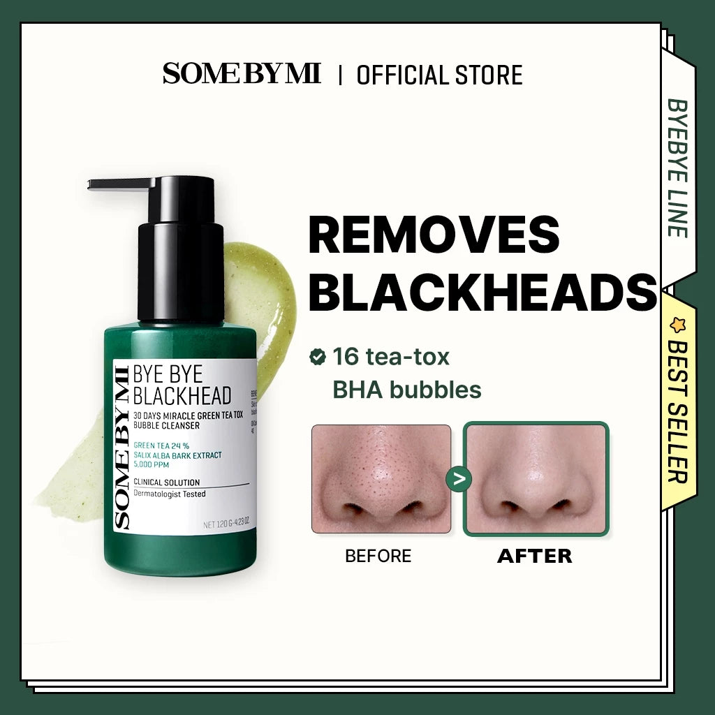 SOME BY MI Bye Bye Blackhead Green Tea Tox Bubble Mask Facial Cleanser