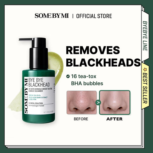 SOME BY MI Bye Bye Blackhead Green Tea Tox Bubble Mask Facial Cleanser