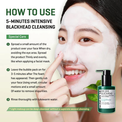 SOME BY MI Bye Bye Blackhead Green Tea Tox Bubble Mask Facial Cleanser